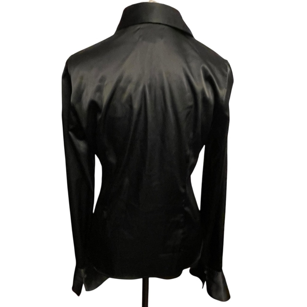 Polo by Ralph Lauren Black Satin Button Down Shirt - Picture 3 of 7